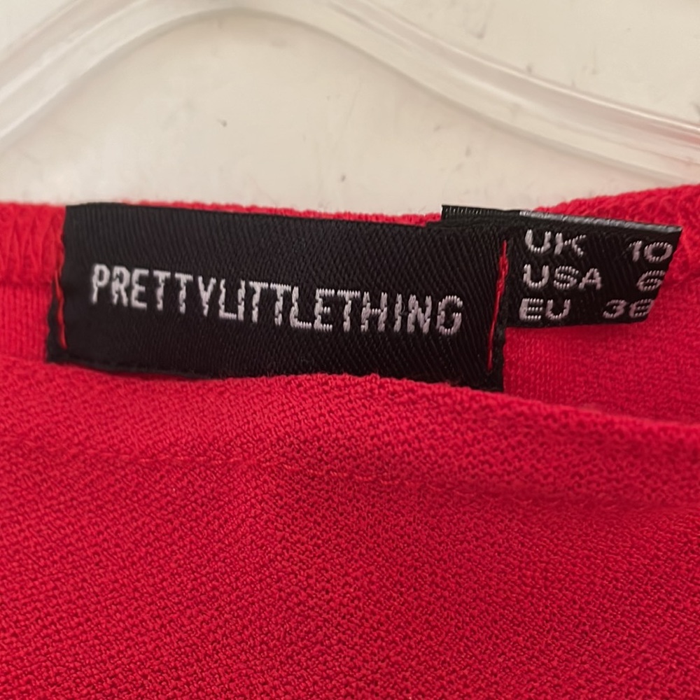PrettyLittleThing USA Sz 6 Little Red Dress Oo..La La… - Picture 3 of 5